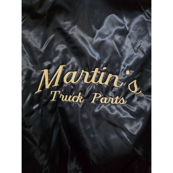 Vintage Aristo Jac Nylon Jacket Navy Blue Western Star Trucks Martins Truck Part - Picture 4 of 6